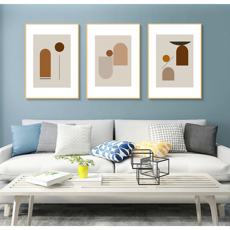 Geometry Canvas Wall Art Abstract Painting Picture Modern Decoration Prints Poster for Living Room Decorative | Дом и сад