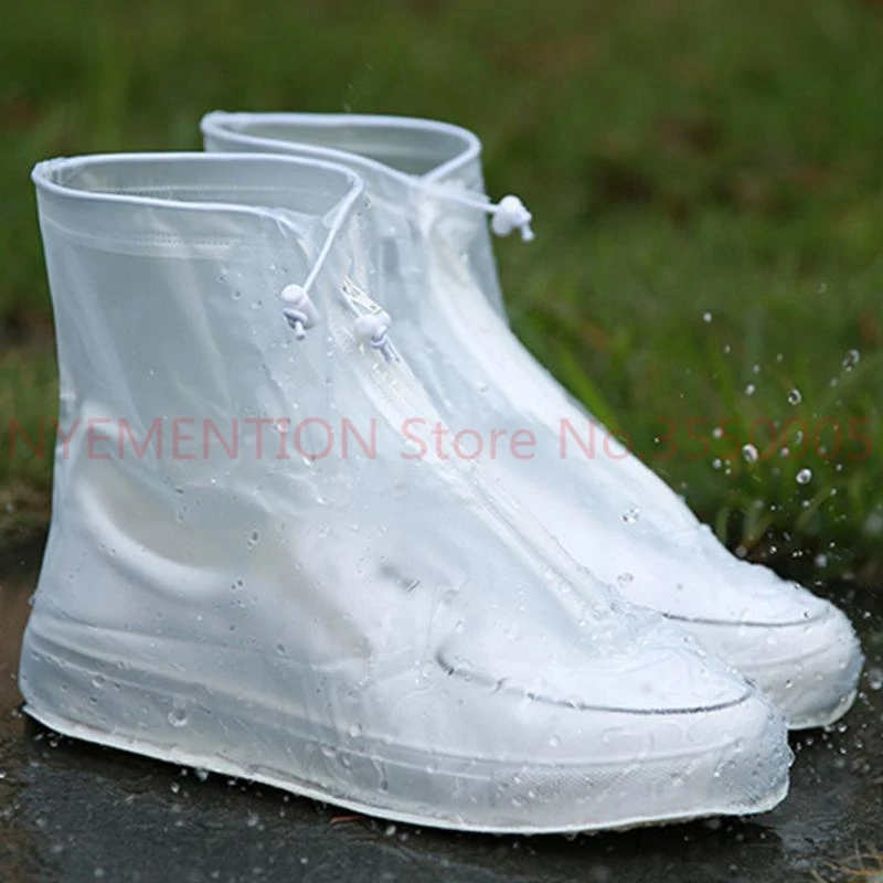 

2018 Newest Reusable Unisex Waterproof Protector Shoes Boot Cover Rain Shoe Covers High-Top Anti-Slip Shoe Cover 50pair