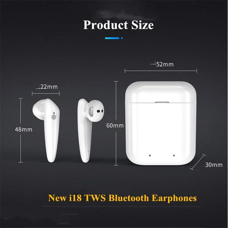 Tws наушники i18 с поддержкой Bluetooth 5 0 и шумоподавлением|Наушники гарнитуры| |