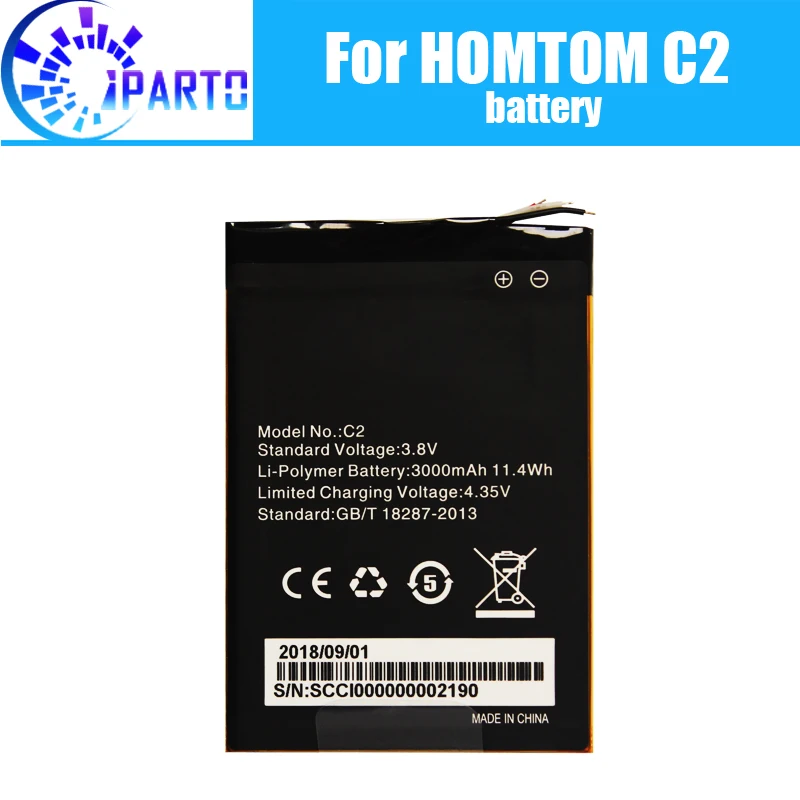HOMTOM C2 Замена аккумулятора 100% оригинальный новый высококачественный аккумулятор