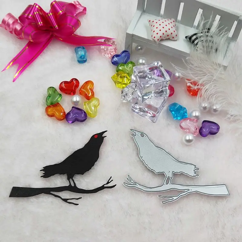 

Crow Bird Metal Cutting Dies Stencil DIY Scrapbooking Album Stamp Paper Card Embossing Crafts Decor