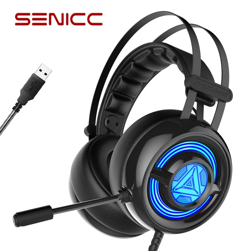 SOMIC Burch SENICC стерео игровая usb гарнитура с микрофоном шумоподавление звуковая для