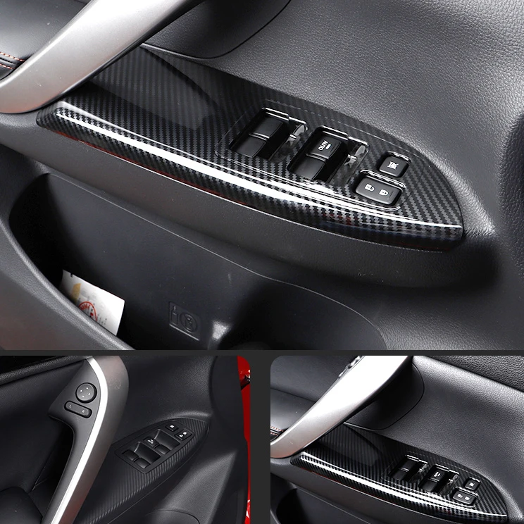 De plata/fibra de carbono de Color Interior un partes Conner cubierta adornos para Mitsubishi Eclipse Cruz 2017 2018 De plata/fibra de carbono de Color Interior un partes Conner cubierta adornos para Mitsubishi Eclipse Cruz 2017 2018