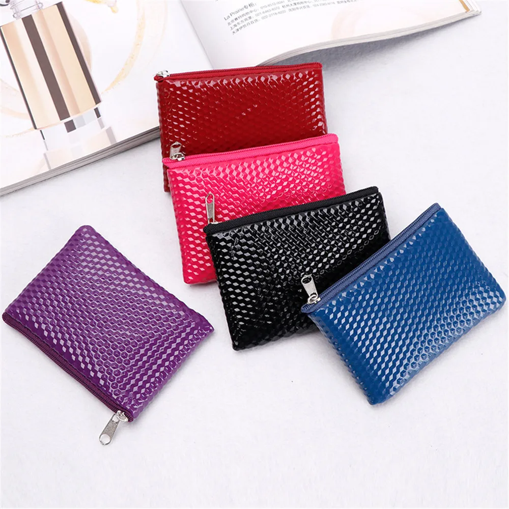 

1Pcs PU Leather Coin Purses Women Girls Mini Zipper Wallets Females Portable Money Bags Practical Pouch Storage Organizer