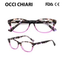 OCCI CHIARI новые модные женские очки анти-голубой свет оптический, ацетатный прозрачный оправа очки прозрачные женские W-COCO