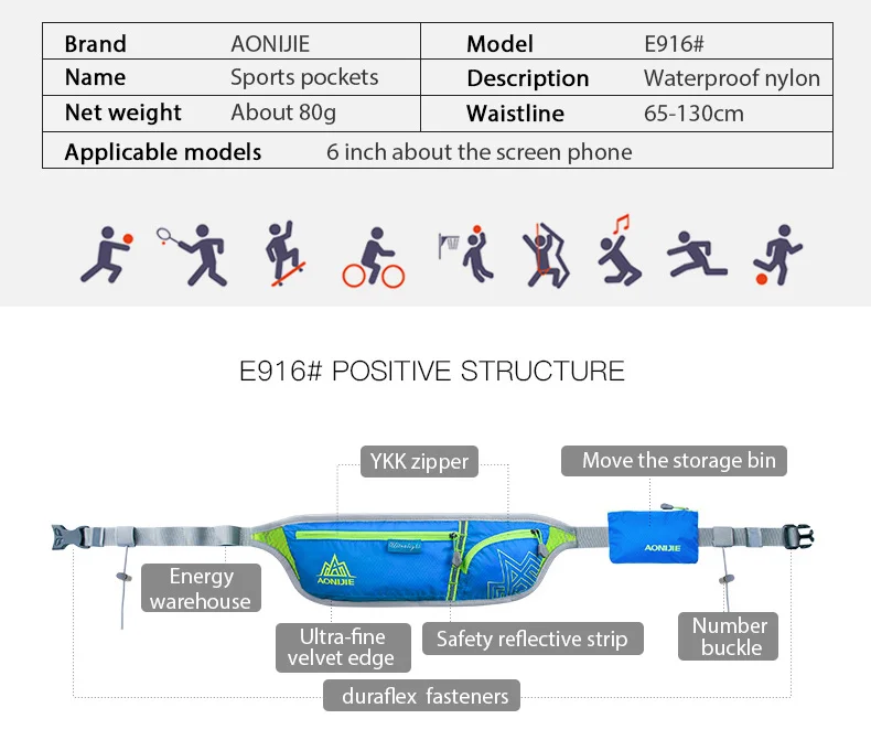 Новинка, AONIJIE сумка для бега, для 6 дюймов, для телефона, марафон, поясная сумка, на открытом воздухе, для пеших прогулок, гонок, тренажерного зала, фитнеса, пояс для денег, набедренная сумка