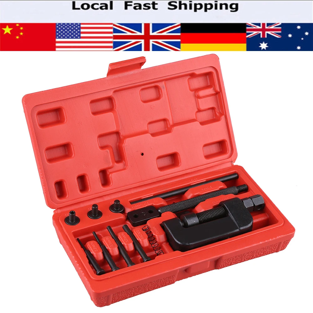 

13Pcs/set Bike / Motorcycle / Cam Drive Chain Breaker Rivet Cutter Tool Kit Repair Tool Set