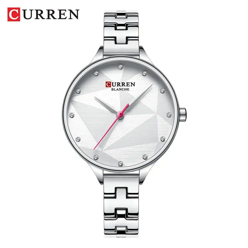 

CURREN Women Watches Top Brand Luxury Stainless Steel Strap Wristwatch for Women Stylish Quartz Ladies Watch