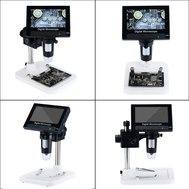 1000x2,0 Мп цифровой электронный микроскоп 4,3 "ЖК-дисплей Дисплей микроскоп vga с 8 светодиодная подставка для материнская плата (PCB), ремонт