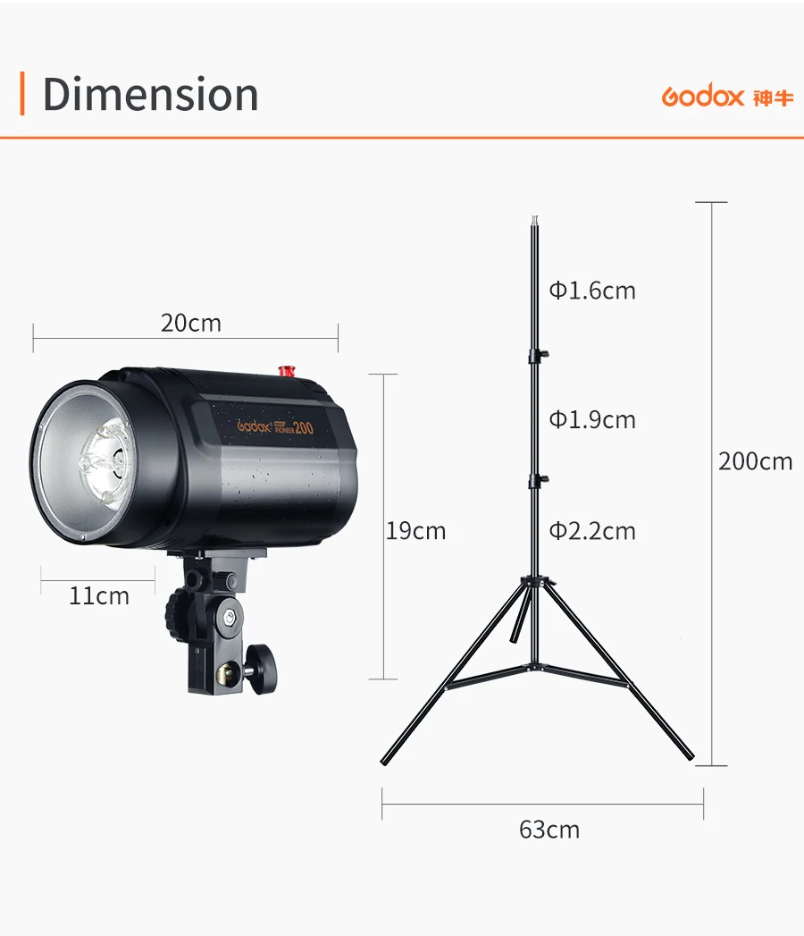 Godox 400Ws строб студия Flash светильник комплект 2 шт 200Ws фотографический светильник ing-Strobes, светильник, триггеры, софтбокс