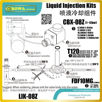 

Liquid injection kits can inject liquid refrigerant according to suction temperature to avoid too high suction temperature
