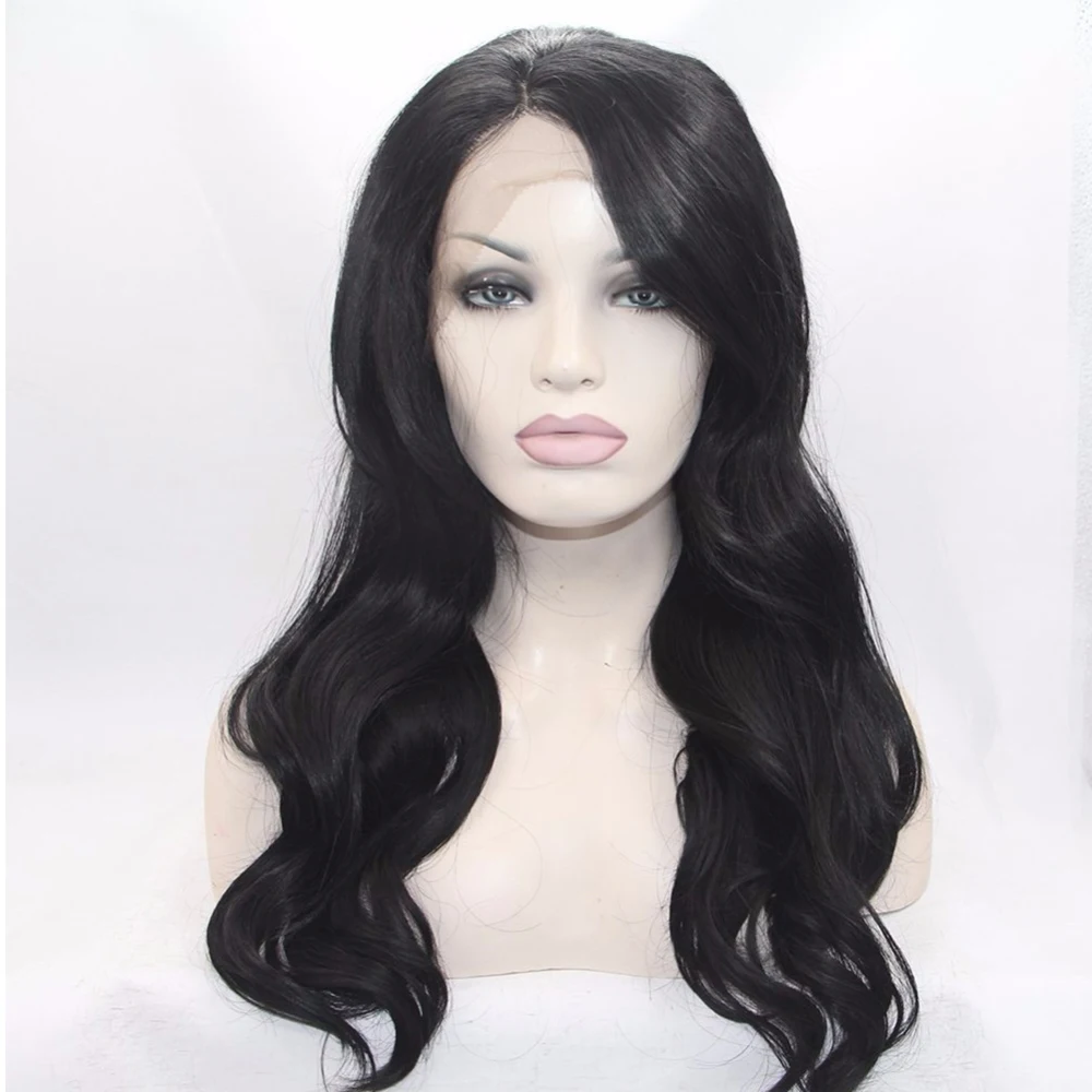 

Fantasy Beauty Heat Resistant Hair Wig Synthetic Lace Front Wigs For Women Free Part Long Wavy Lace Wig Half Hand Tied