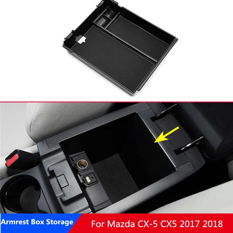 

For Mazda box storage CX-5 CX5 2017 2018 Car Central Console Armrest Box Storage Accessories