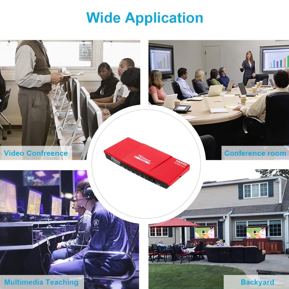 HDMI сплиттер 1x4 1 в 4 Выход 4K@ 60 Гц 4 порта сплиттер Ultra HDV2.0 TESmart высокое качество Сертифицированный 1080P@ 60 Гц HDCP 2,2