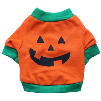 

AHUAPET Dog Cotton Vest Halloween Costume For Dogs Halloween Pumpkin Monster Cotton Orange Cheap Dog Clothes Autumn/Spring E