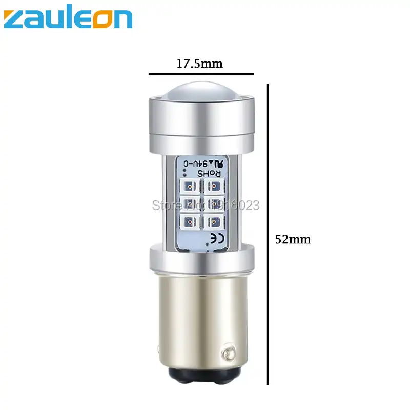 Zauleon 2 шт. авто светодиодный светильник 1157 P21/5 Вт красный задний тормозной