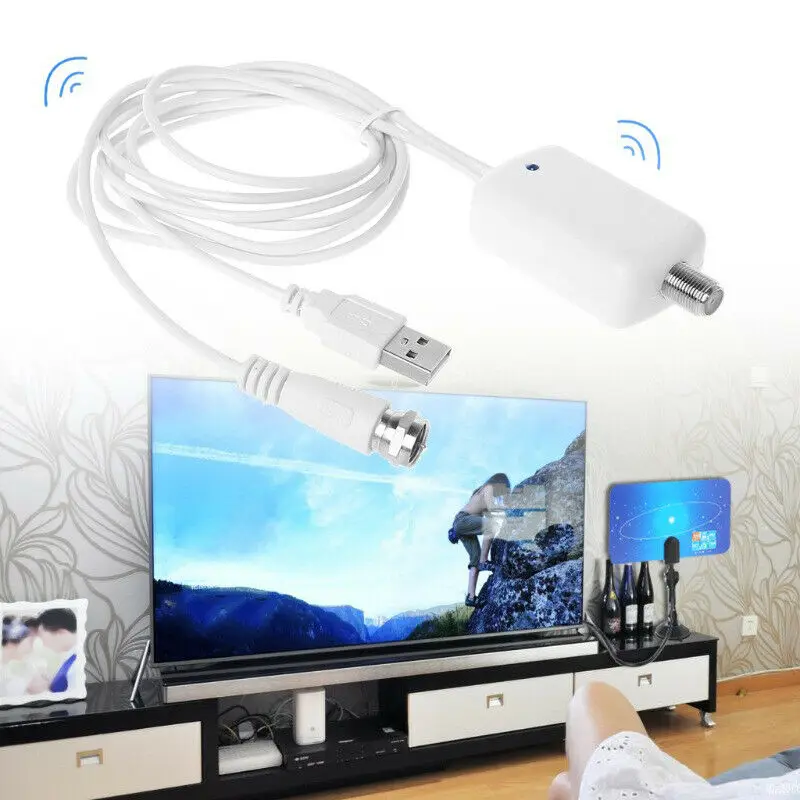 

HDTV TV Signal Amplifier Antenna Booster Boost Amp Master Indoor Antenna Adapter