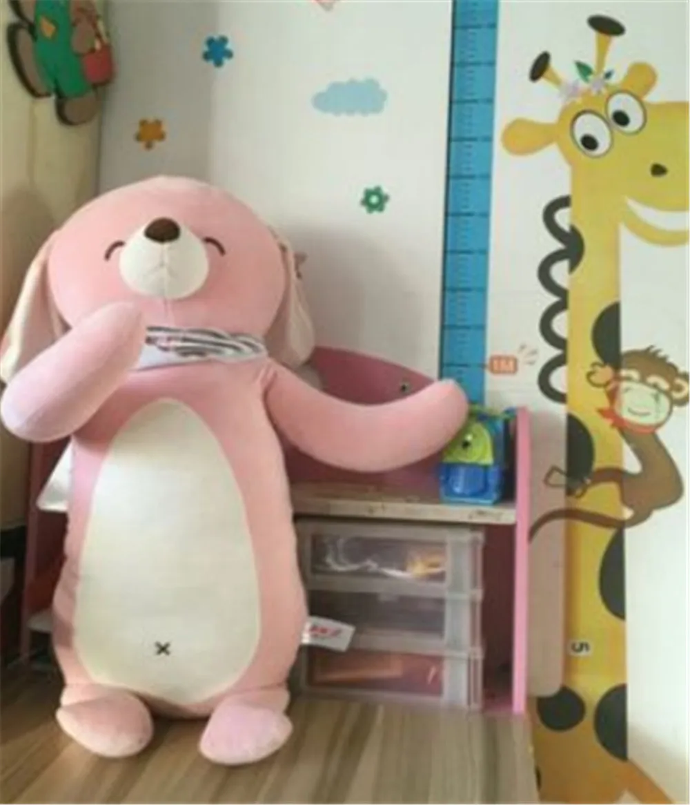 Fancytrader Cuddly Soft Animals Dog Bear Pig Bunny Pillow Doll Fluffy Stuffed Cartoon Anime Doll Gifts 70cm 28inch for Children5