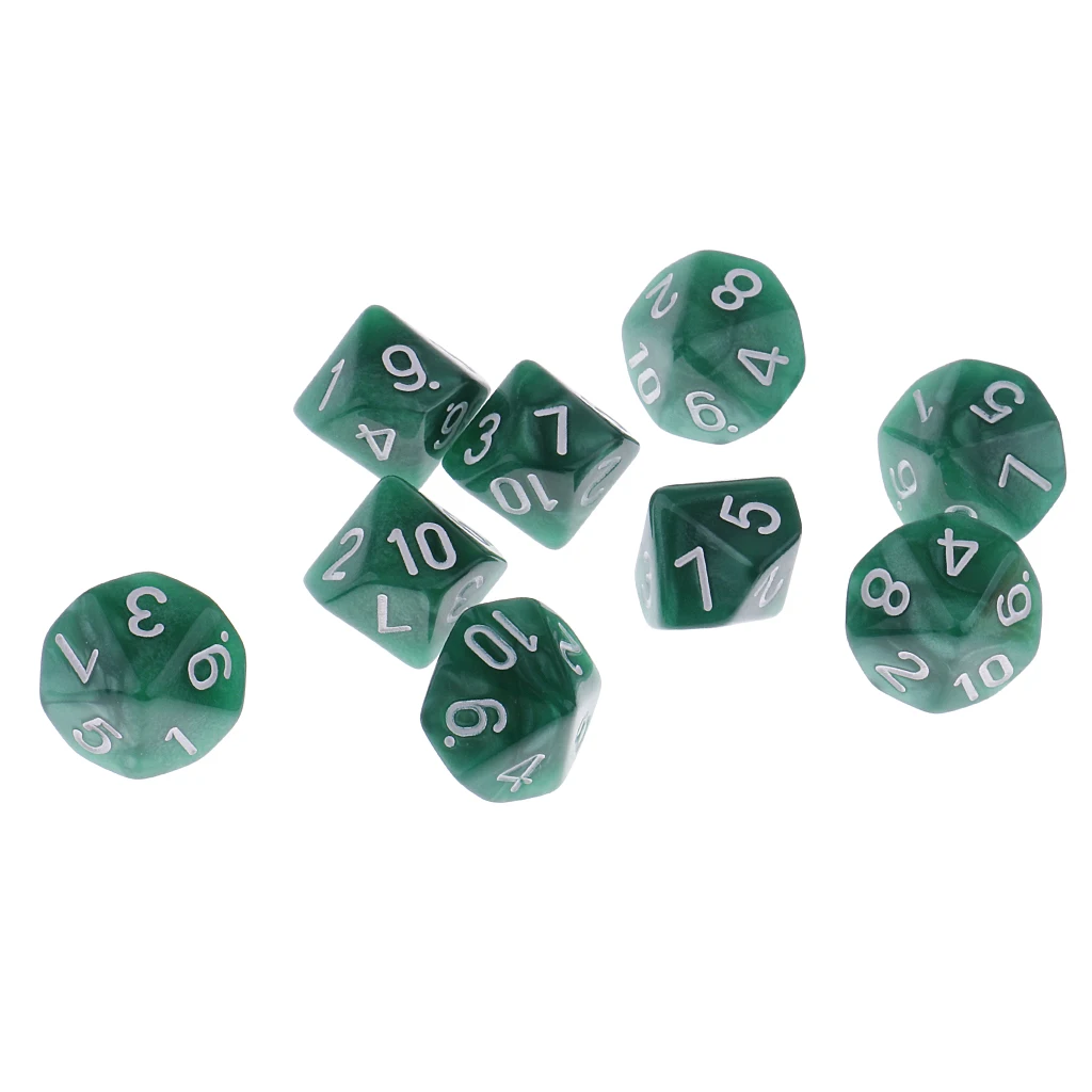 50 Pcs Plastic 10-sided Dices D10 Set for Party Pub Casino Board Game Party Gaming Dices Party Couples Families Game
