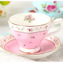 Керамическая кофейная чашка и блюдце набор Британский послеобеденный чай чайный сервиз костяного фарфора черная чайная чашка