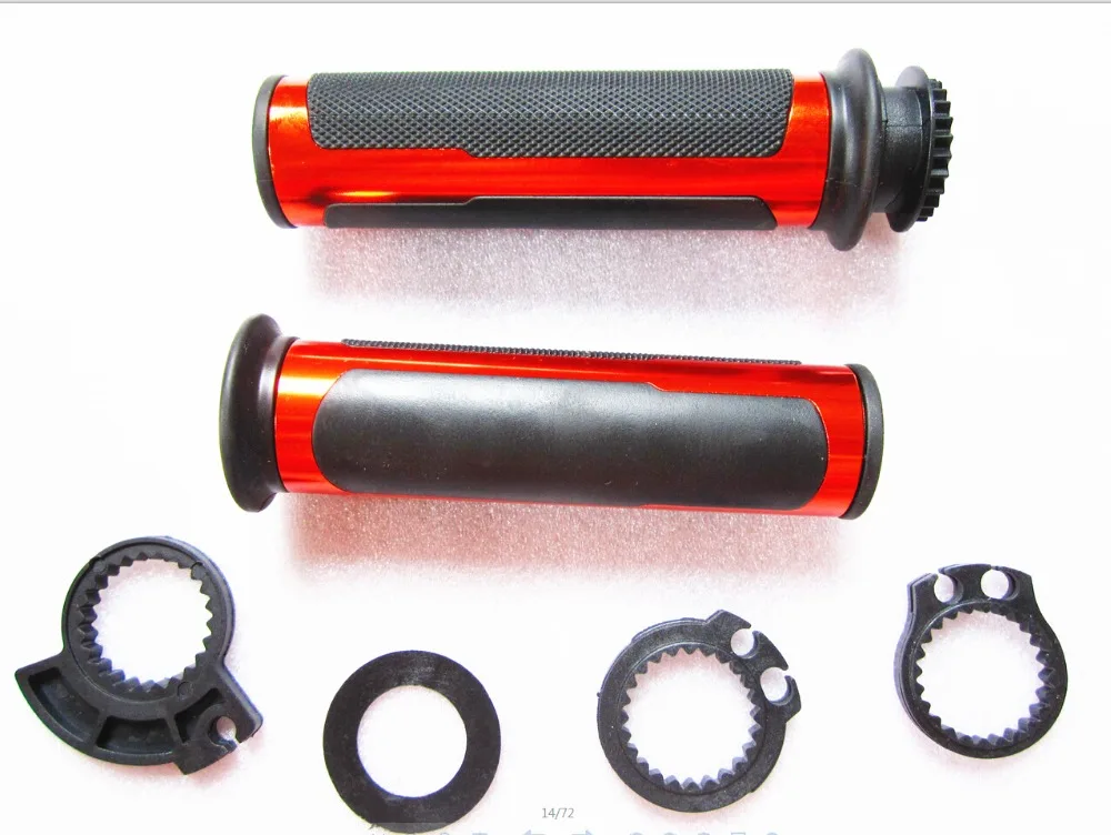 Motorcycle Orange Grip Rubber ATV Hand Grips For 7/8'' 22mm Handle Bars