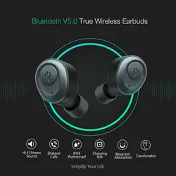 Bluetooth 5,0 СПЦ гарнитуры True Беспроводной наушники с зарядки коробка HiFi звук стерео, наушники двусторонних вызова IPX4 Водонепроницаемый