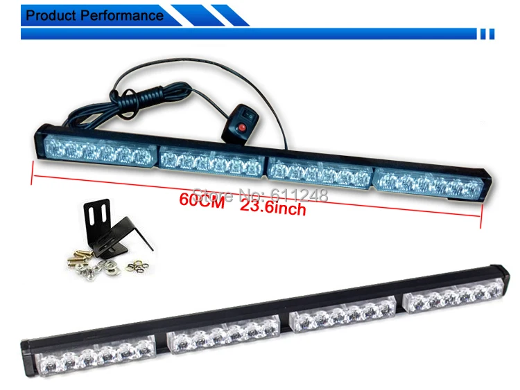 72 Вт супер яркий светодиод вспышки строба Сигнальная лампа бар 23,6 ''СВЕТОДИОДНЫЕ панели 4x4 внедорожный фонарик желтый красный синий светодиодные огни полицейской машины