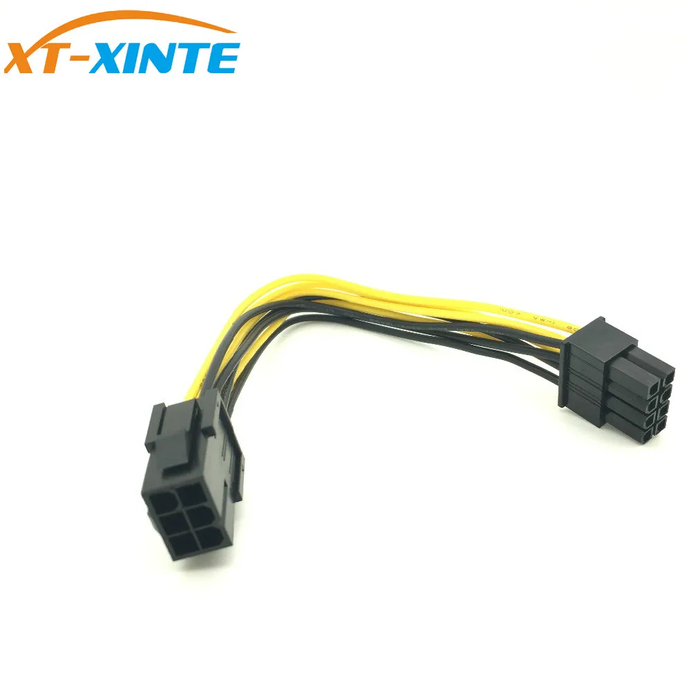 

10 шт. 6 контактов разъем на 8 контактов разъем PCI Express кабель преобразователя питания ЦП видеокарта 6 контактов на 8 контактов PCIE кабель питания