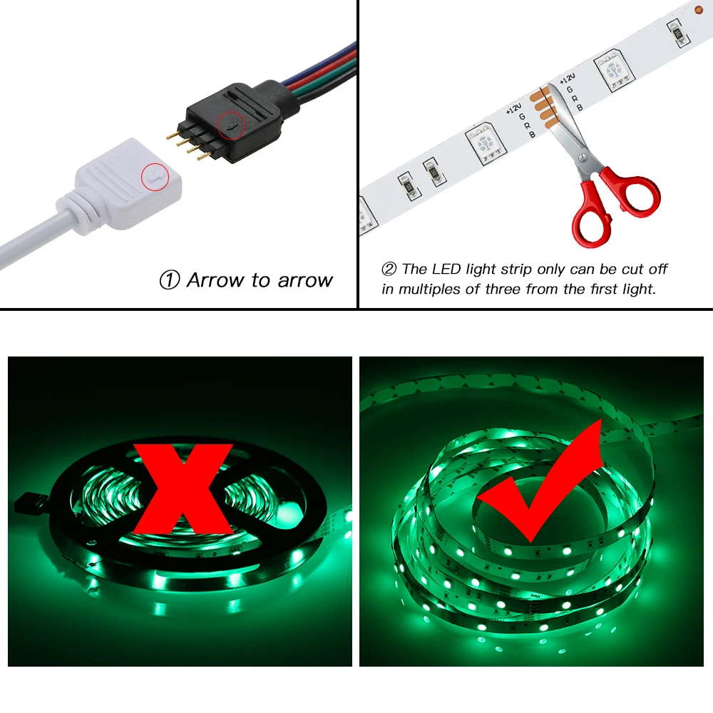 5 м 5050 RGB полосы света 150 светодио дный с пульта дистанционного управления адаптер Гибкая для ТВ фонового освещения лампы Водонепроницаемый