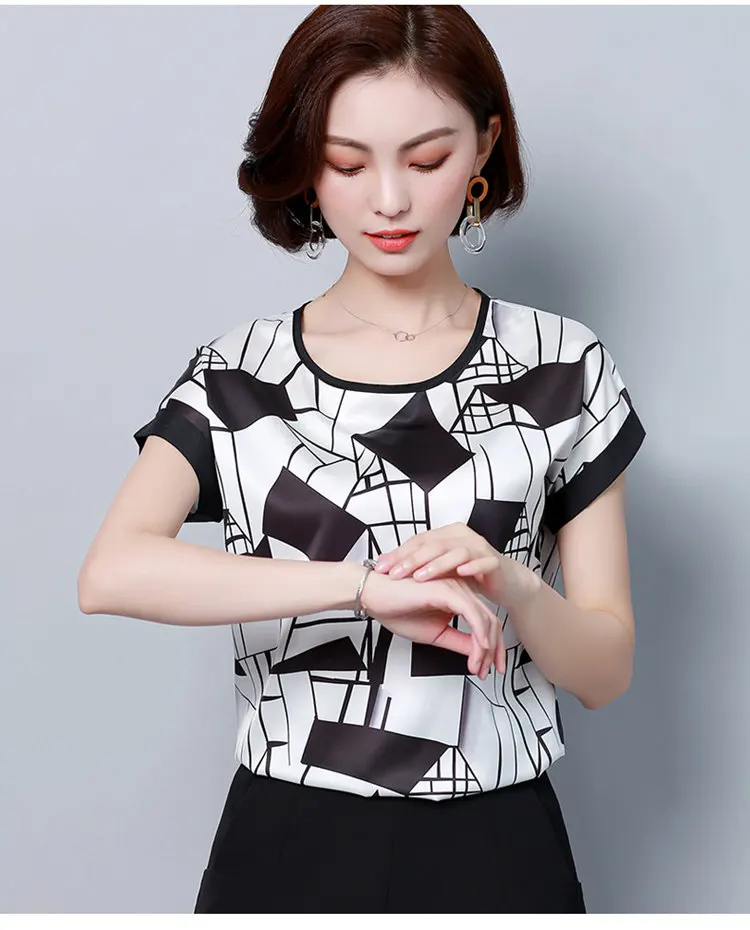Striped Blusas Femme 2018 Ladies O-Neck Tops Female Batwing Sleeve Shirt Women Blouses Mujer Ete Chiffon Blouse Plus Size M-4XL (8)
