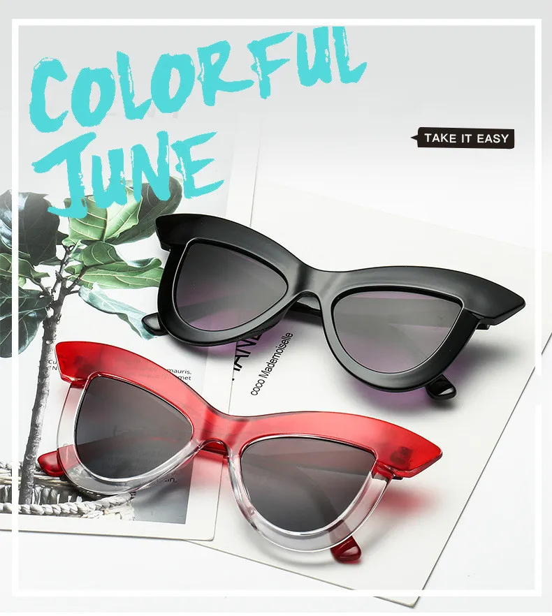 Кошачий глаз Sexi для женщин солнцезащитные очки для дамы Роскошные брендовая дизайнерская обувь большой рамки защита от солнца очки UV400