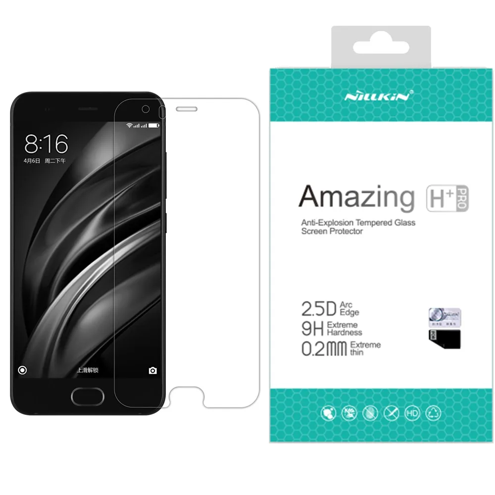 Prix Pour xiaomi mi6 protecteur d écran en verre Nillkin protecteur d écran en verre trempé pour xiaomi mi6 mi 6