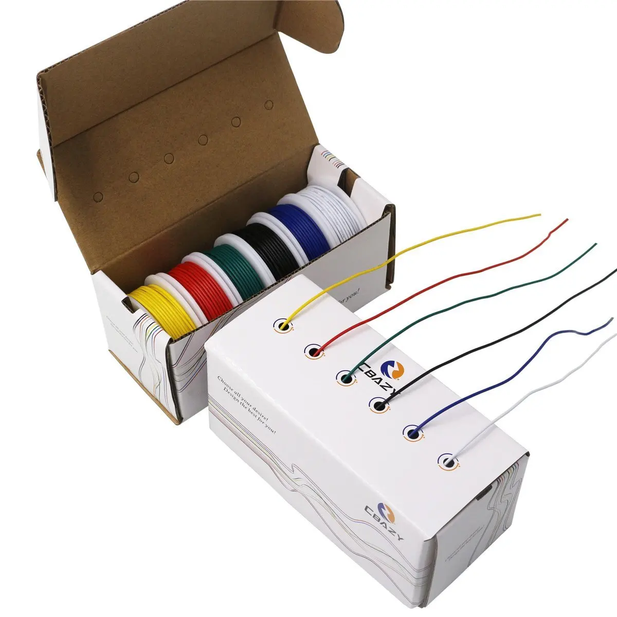 CBAZ Hook up Wire Kit (Stranded Wire Kit) 22 Gauge 6 colors 26.2 feet