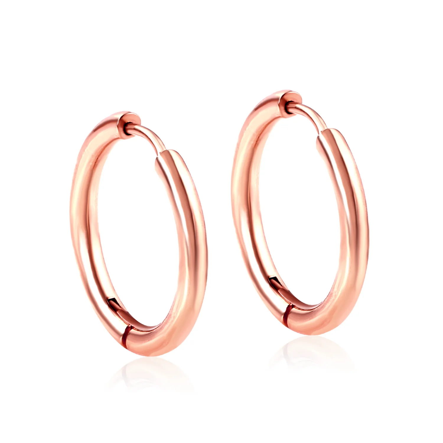 rose gold Роскошные серьги-кольца для женщин золото/серебро/розовое золото/черный цвет круглая серьга круга ушное кольцо Клипсы Серьги aretes Mujer Вечерние - Окраска металла: rose gold