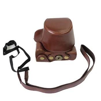 

Portable PU Leather Case camera Bag for Canon EOS M6 M6II M6 Mark ii with 15-45mm lens SLR protective cover Shoulder strap