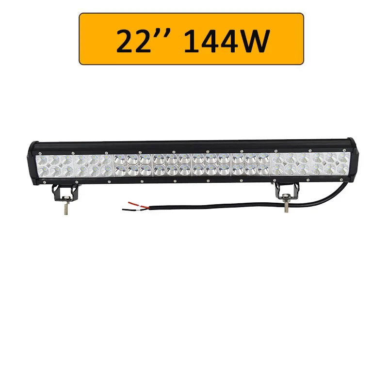 22in 144W no wiring Auxtings 1" 22" 20 дюймов 12 в 24 В внедорожный светодиодный светильник, комбинированный точечный прожектор 2" 126 Вт светодиодный рабочий светильник для джипа автомобиля 4WD грузовика внедорожника ATV - Цвет: 22in 144W no wiring