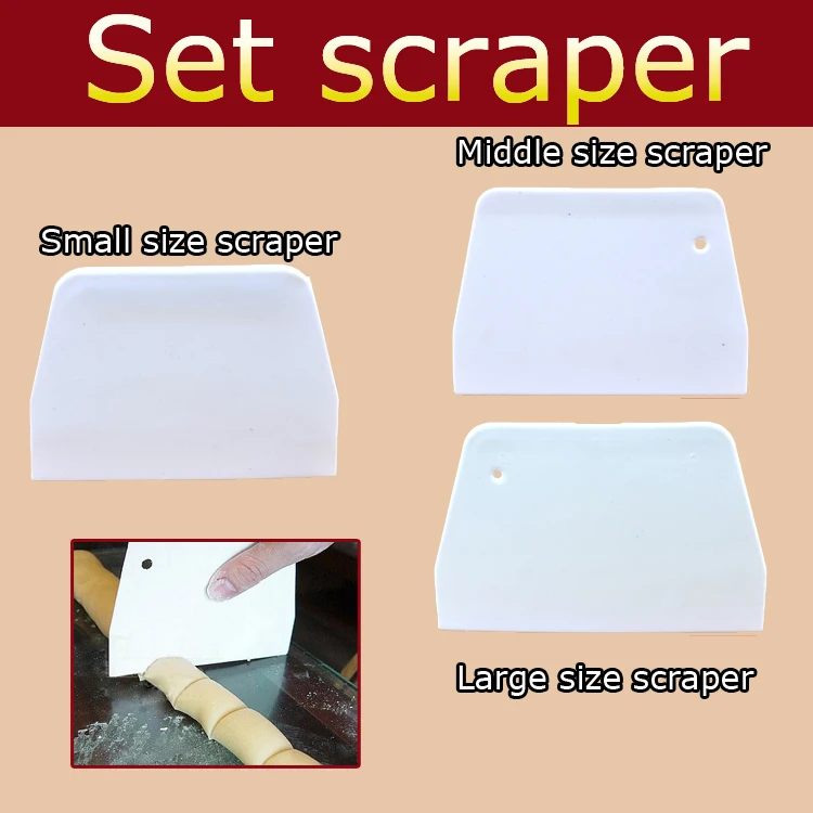 

BAKEST Scraper Include Small Middle Large Size Dough Scraper Cake Pastry Cutter