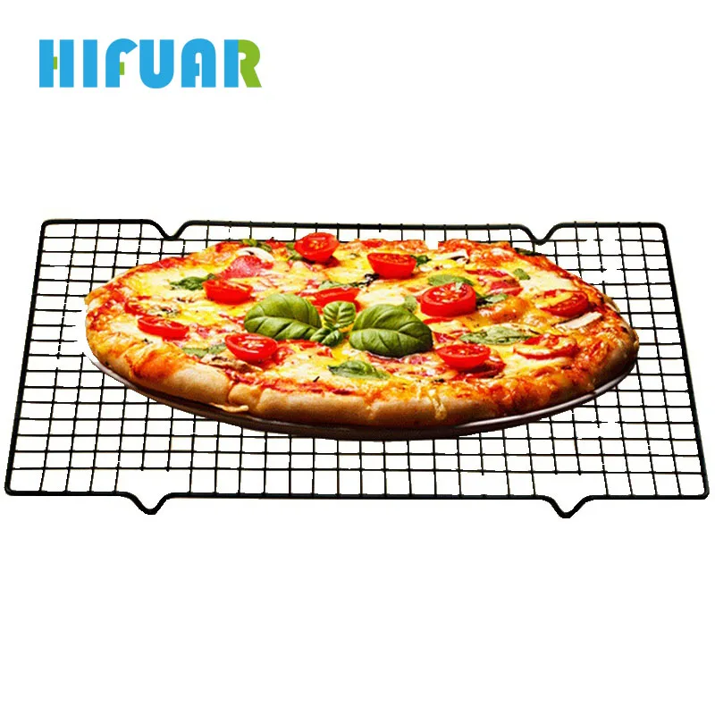 Hifuar Carbon Steel Cake Cooling Rack Non Stick Bread Pizza Cooling Grid Rack Cookie Biscuit Pie
