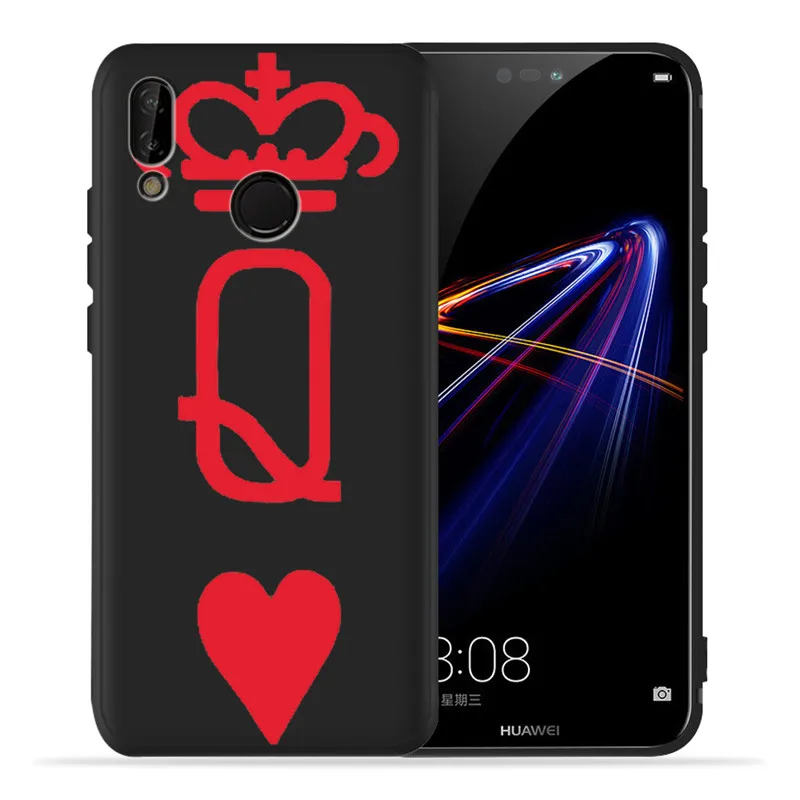 Чехол king queen Crown DIY для huawei P8 P10 P20 P30 mate 10 20 Honor 8 8X 8C 9 V20 10 Lite Plus Pro, чехол, чехол