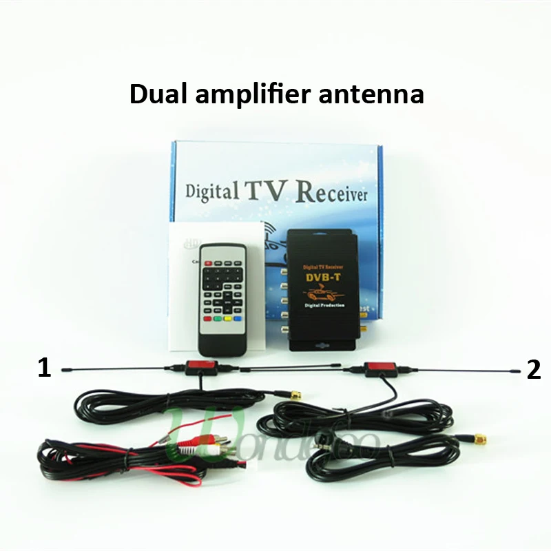 DVB T Автомобильный цифровой ТВ HD MPEG 4 тюнер приемник две антенны 140 200 км/ч