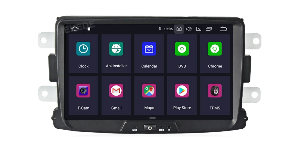 Excellent Android 9.0 4G+64G 1din IPS DSP car DVD Stereo Player for  Duster Dacia Sandero Logan Dokker Auto Radio GPS  Navigation 17