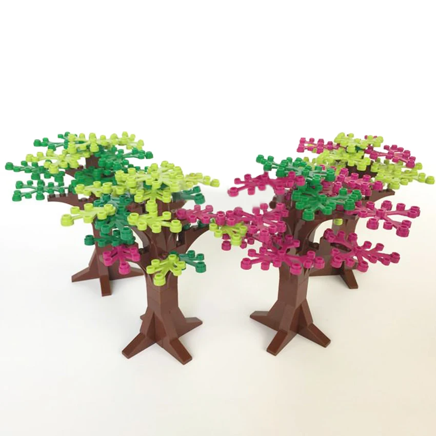MOC LegoINGlys Tree Building Blocks Green Flowers Grass Plants Garden Accessories Set City DIY Parts Bricks Toys for Kids (10)