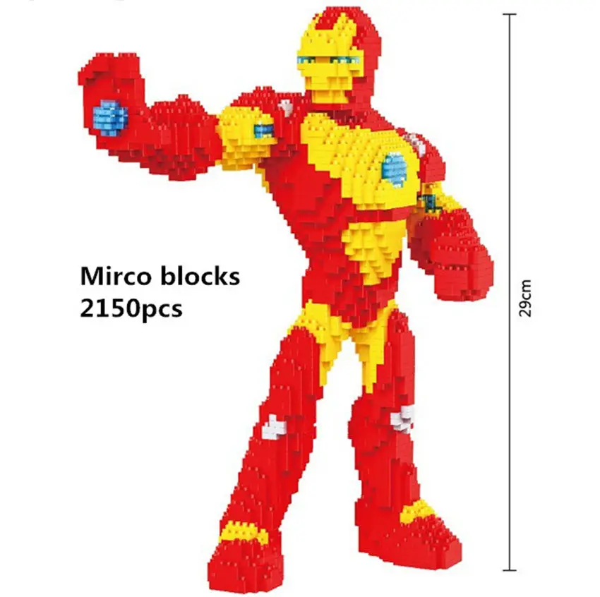 Mirco блоки мультфильм герой Модель Строительные Кирпичи Супермен Brinquedos образовательные игрушки для детей мальчик подарки Jouets Juguetes Игру - Цвет: 1039 box