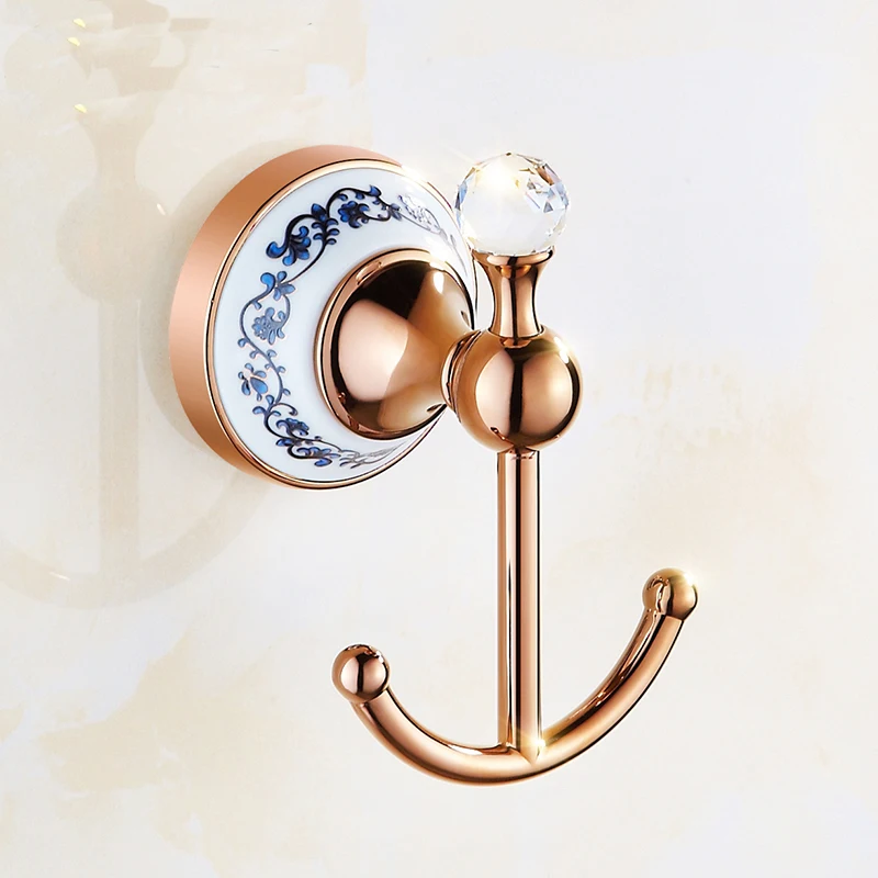 1 Pcs European Antique Copper Bathroom Towel Coat Single Robe Hooks