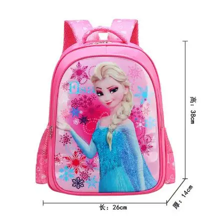 

Lovely Cartoon Snow Queen Elsa Schoolbag Character Backpack for Children Printing School Bags Kids Mochila Infantil