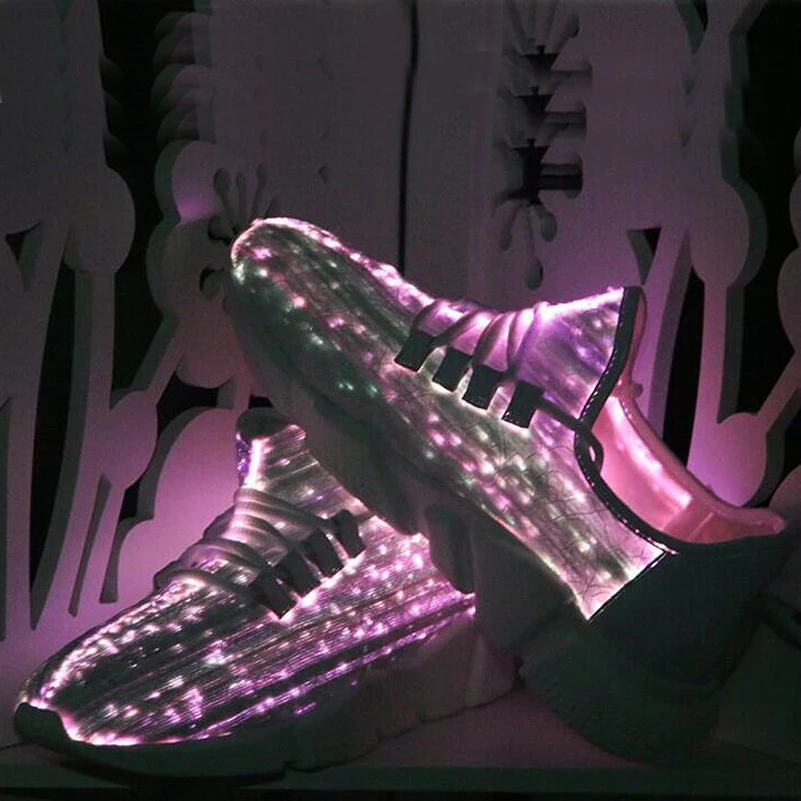 Light Up Shoes Made With Fiber Optic Fabric 1