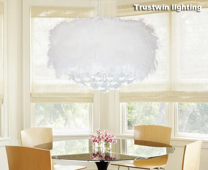 Потрясающий романтическое перо plume style светодиодный светильник белый