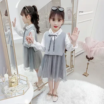 

JMFFY Children Clothing Set Spring Teenage Girls Clothes Kids 2019 Dress Suits For Girls Clothes 4-15T Princess Party Wedding