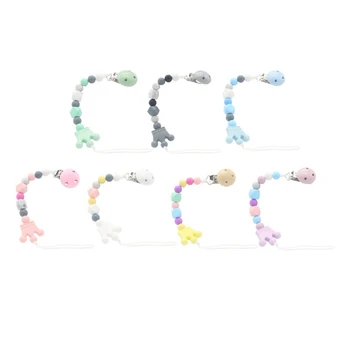 

Baby Care Universal Holder Leash for Pacifiers Nipples Clip Chain Infant Child Soother Silicone Chains Teethers