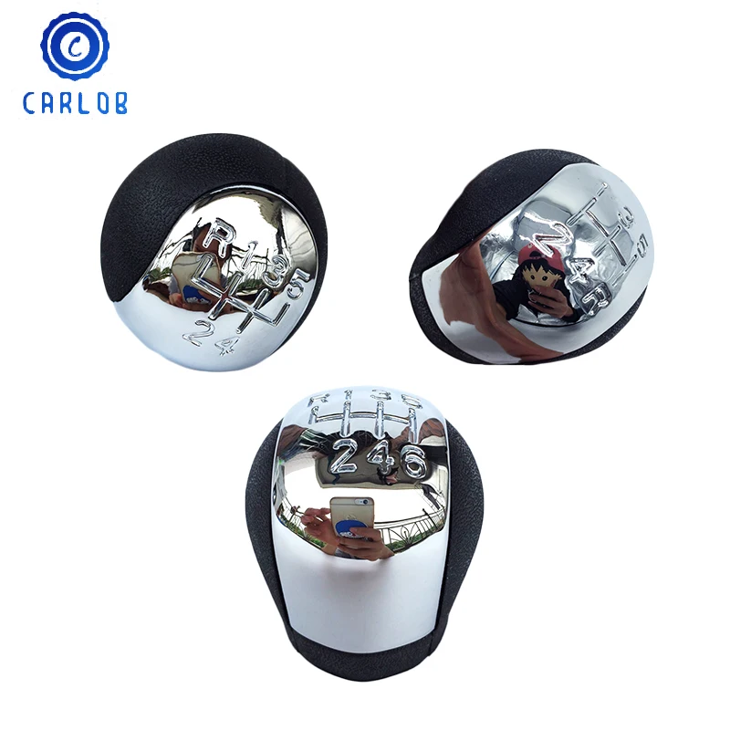 

CARLOB 5/6 Speed Chrome Car Styling Accessories Car Shift Gear Knob Handball Cover For OPEL VECTRA C SIGNUM 2002 2003 2004 2005